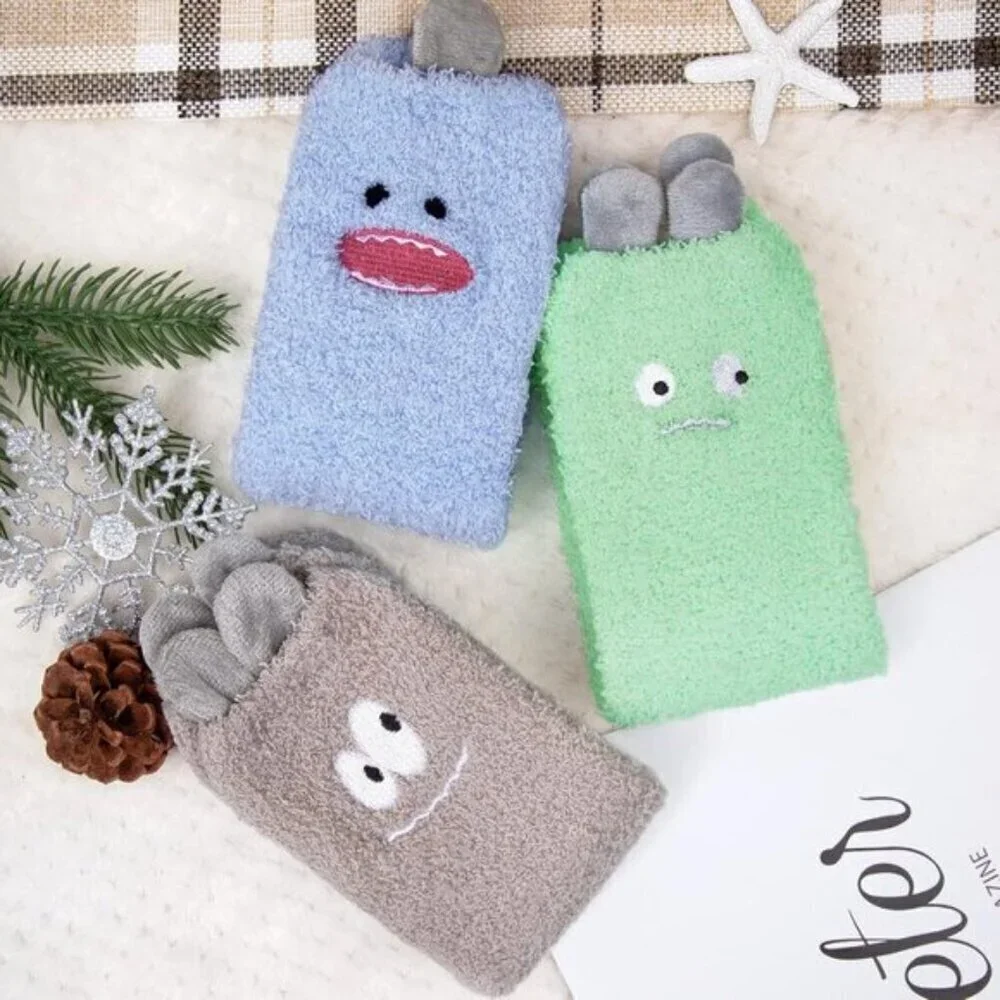 Loritta Women’s Fuzzy Socks 3-Pair Warm Fluffy Cozy Cute Animal Slippers